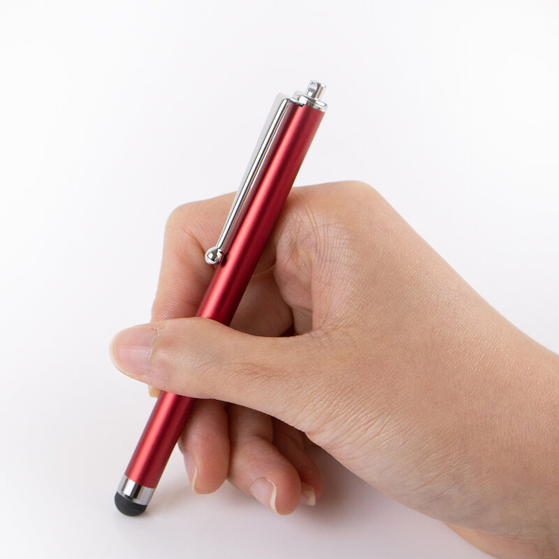 Stylus Pen Mobster, universal, Android, iOS, aluminiu, 8mm, rosu, 1SXC-127