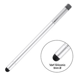 Stylus Pen Mobster, Android, iOS, aluminiu, 6mm, argintiu, 1SXC-206 
