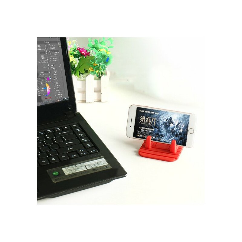 Suport Auto Anti Skid Pad Bracket Din Silicon Pentru Telefon - Negru