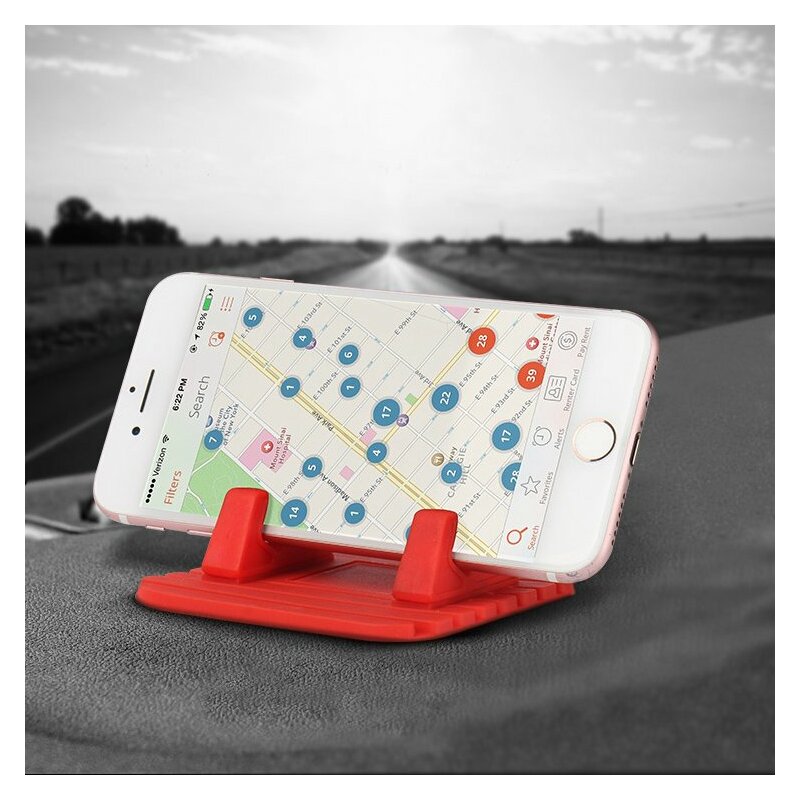 Suport Auto Anti Skid Pad Bracket Din Silicon Pentru Telefon - Negru