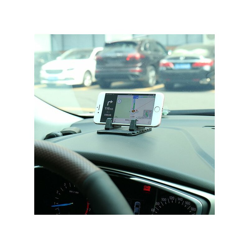 Suport Auto Anti Skid Pad Bracket Din Silicon Pentru Telefon - Negru