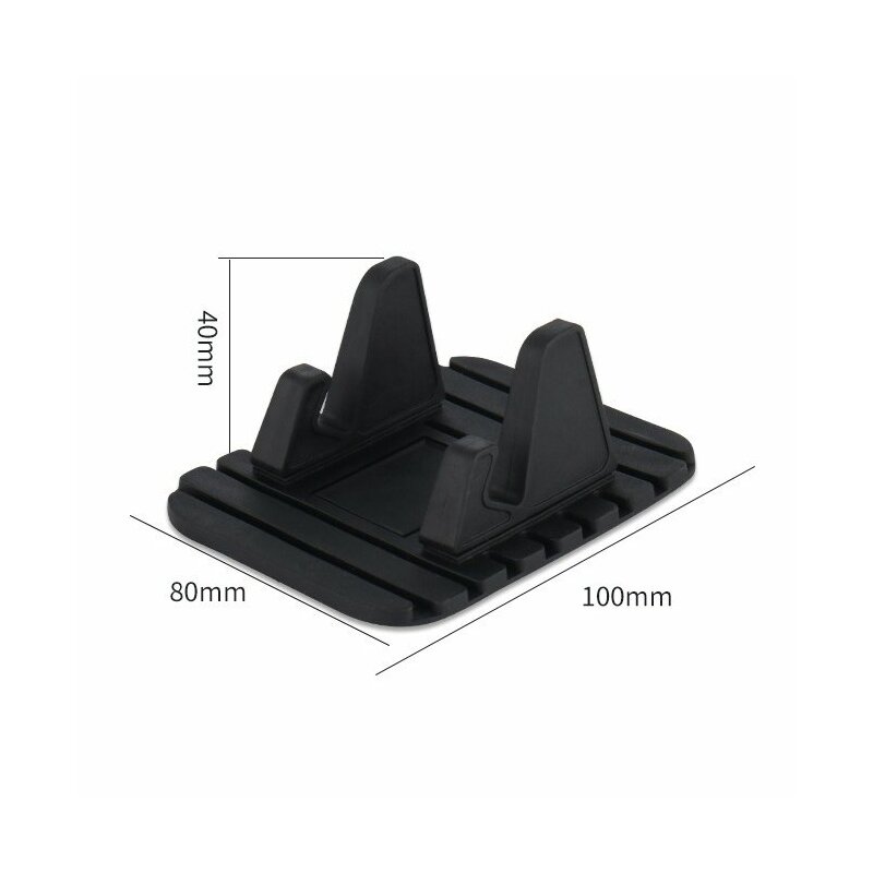 Suport Auto Anti Skid Pad Bracket Din Silicon Pentru Telefon - Negru