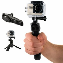 Suport Multifunctional 2in1 Selfie Tripod De Tip Stand Holder Grip Pentru GoPro / SJCAM / Xiaomi - Negru