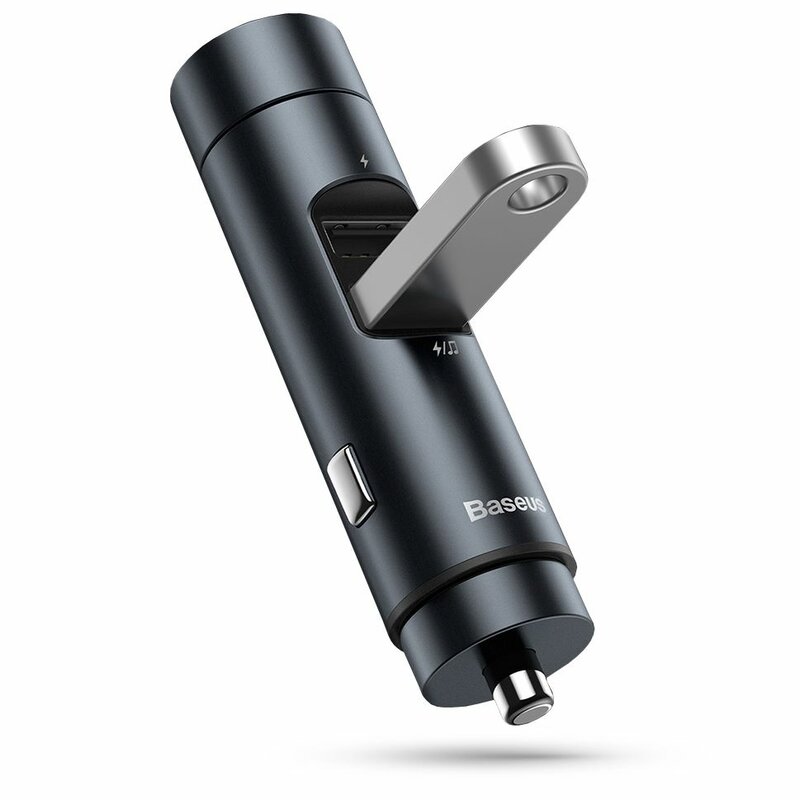 Incarcator auto cu modulator FM Baseus Energy Column 2xUSB 3.1A, CCNLZ-0G