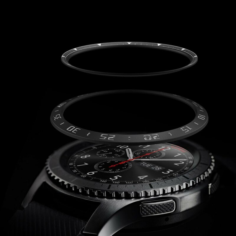 Bumper Samsung Gear S3 Watch 46mm Ringke Inner Bezel Styling - Silver