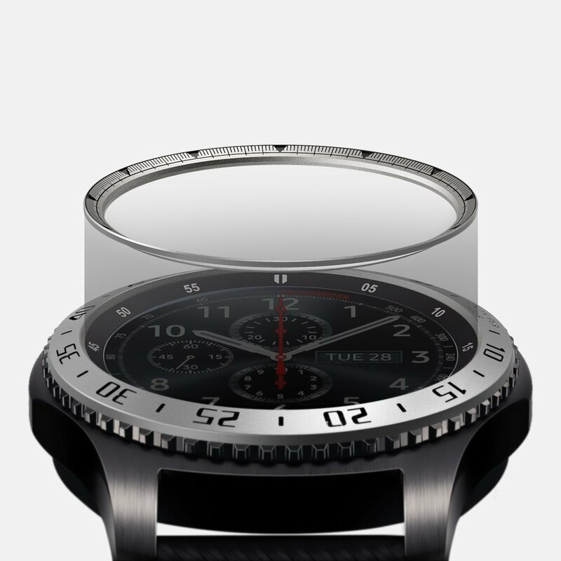 Bumper Samsung Gear S3 Watch 46mm Ringke Inner Bezel Styling - Glossy Black