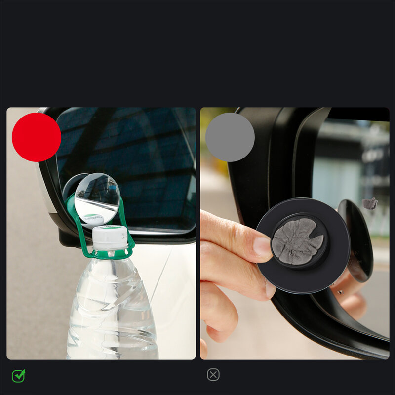 [Pachet 2x] Oglinda Auto Unghi Mort Baseus Rotunda Pentru Oglinzile Laterale Cu Adeziv - ACMDJ-01 - Black