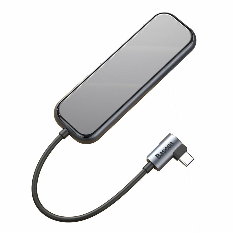 Hub Baseus Multi-function Type-C to USB3.0 x 4+PD for Mobile Phones And Computers - CAHUB-EZ0G - Dark Gray