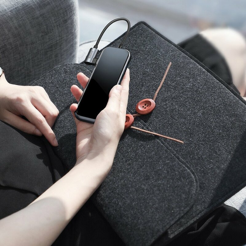 Hub Baseus Multi-function Type-C to USB3.0 x 4+PD for Mobile Phones And Computers - CAHUB-EZ0G - Dark Gray