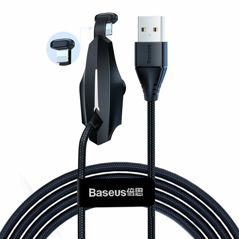 Cablu De Date Baseus Colorful Mobile Games USB/Lightning Charging For Gamers 1.5A 2m - CALXA-B01 - Black