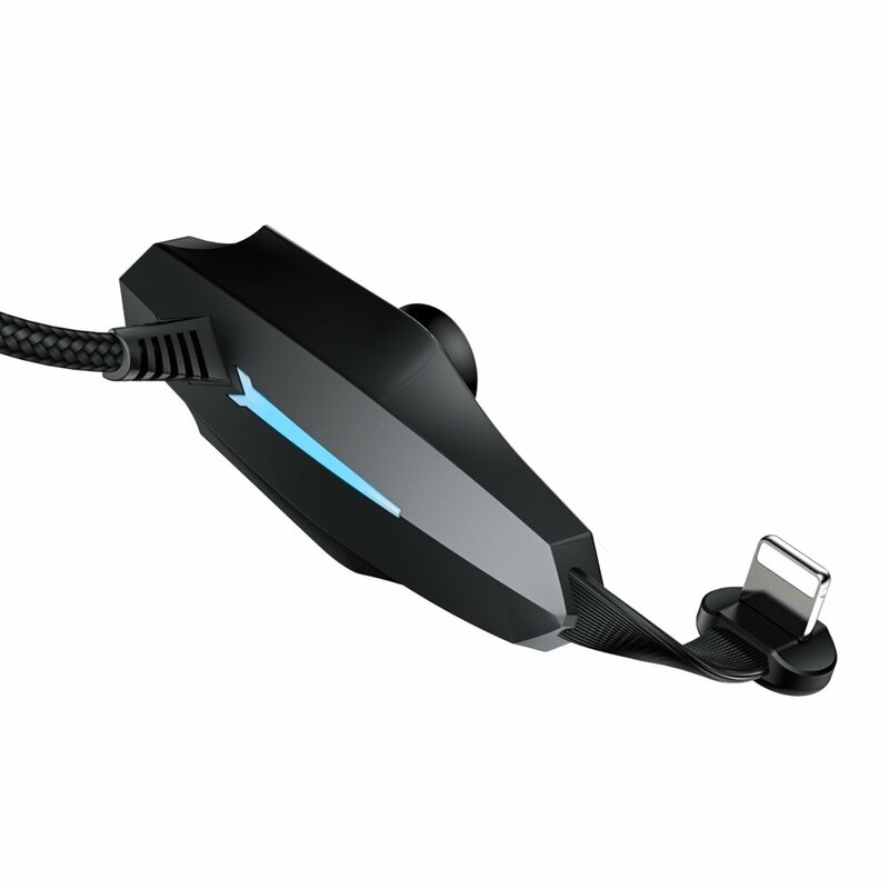 Cablu De Date Baseus Colorful Mobile Games USB/Lightning Charging For Gamers 1.5A 2m - CALXA-B01 - Black