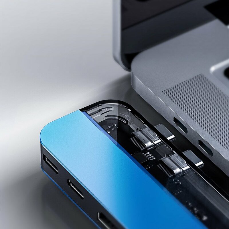 Hub Baseus Multifunctional Adapter Type-C PD 60W/Type-C 15W/HDMI 4K/2x USB 3.0 - CAHUB-TS0G - Gray