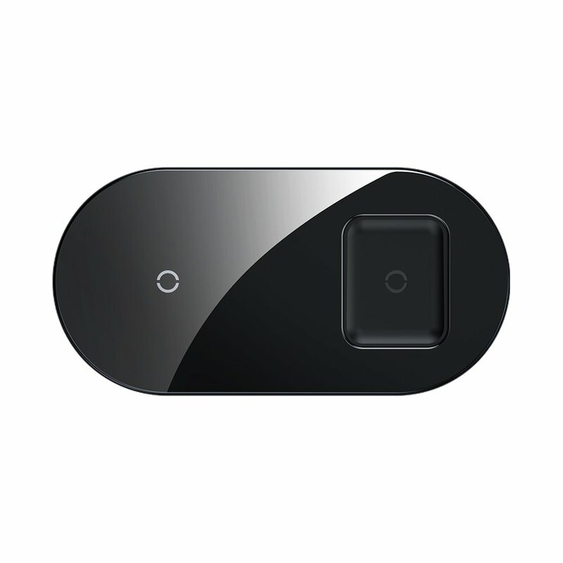 Incarcator Wireless Baseus Simple 2in1 Qi Charger For Smartphones And AirPods 15W - WXJK-01 - Black