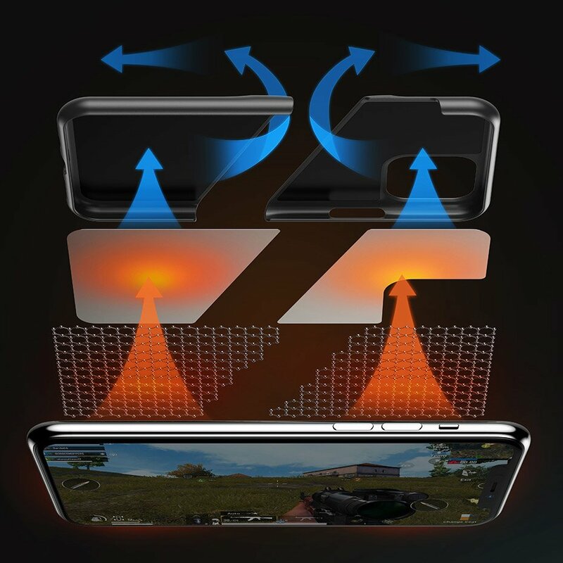 Husa iPhone 11 Baseus Let''s go Airflow Cooling Game - WIAPIPH61S-GMGY - Gray