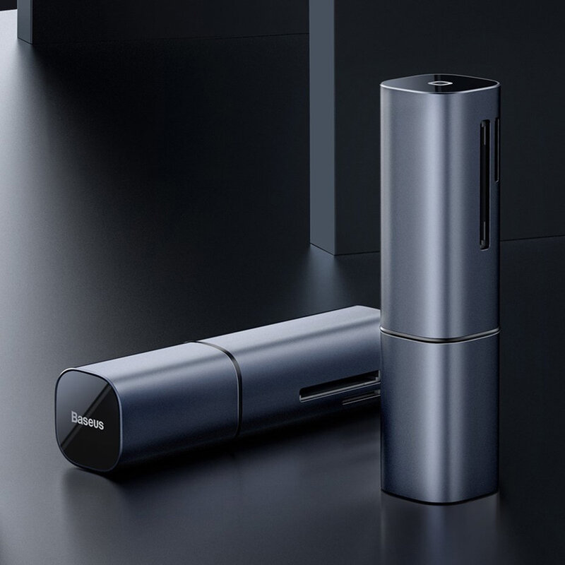 Card Reader Baseus mini SD/micro-SD/TF USB/USB Type-C Plug 5Gbps - CADKQ-A0G - Gray