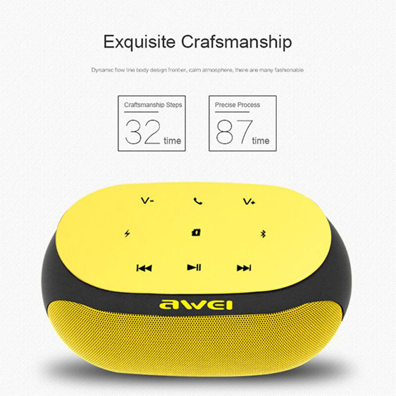 Boxa Portabila Awei Y200 Bluetooth Speaker Wireless Professional Subwoofer 9W - Red 