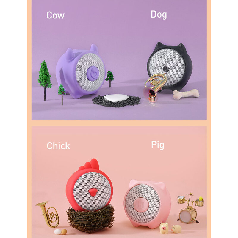 Boxa Portabila Baseus E06 Chinese Zodiac Wireless Bluetooth Speaker Pentru Copii 5W - NGE06-A01 - Dog