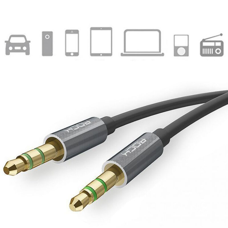 Cablu Audio Rock Aux Jack 3.5mm to Jack 3.5mm 2M - RAU0509 - Tarnish