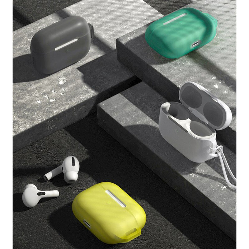 Husa Apple Airpods Pro Baseus Let''s go Jelly Lanyard Case Silica Gel Cu Strap Siliconic - WIAPPOD-D02 - White