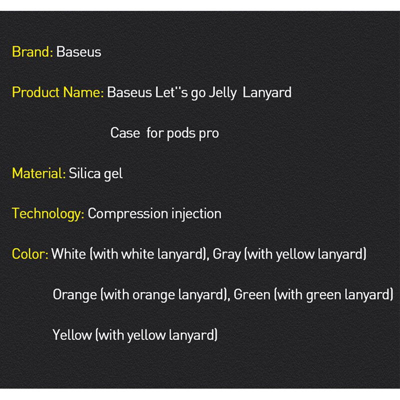 Husa Apple Airpods Pro Baseus Let''s go Jelly Lanyard Case Silica Gel Cu Strap Siliconic - WIAPPOD-D02 - White