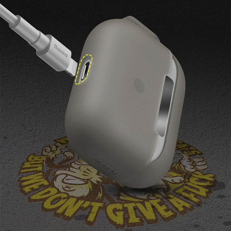 Husa Apple Airpods Pro Baseus Let''s go Jelly Lanyard Case Silica Gel Cu Strap Siliconic - WIAPPOD-D02 - White