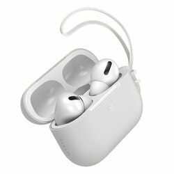 Husa Apple Airpods Pro Baseus Let''s go Jelly Lanyard Case Silica Gel Cu Strap Siliconic - WIAPPOD-D02 - White