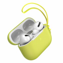 Husa Apple Airpods Pro Baseus Let''s go Jelly Lanyard Case Silica Gel Cu Strap Siliconic - WIAPPOD-D0Y - Yellow