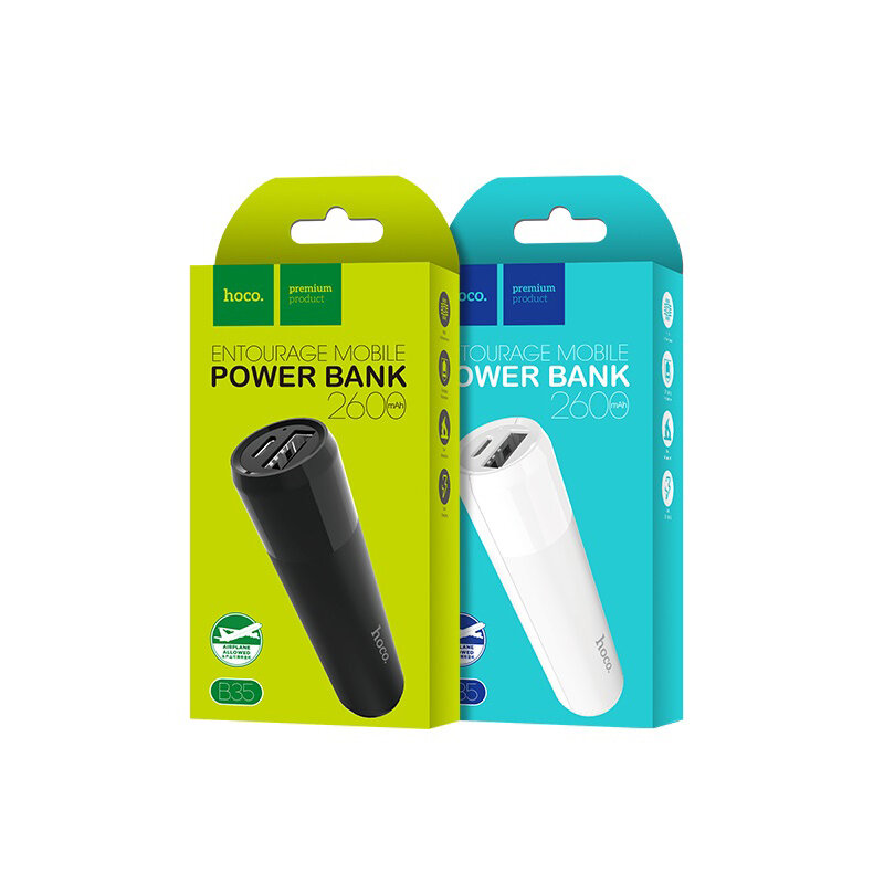 Baterie Externa Hoco B35 Entourage 1xUSB 2600mAh - Alb