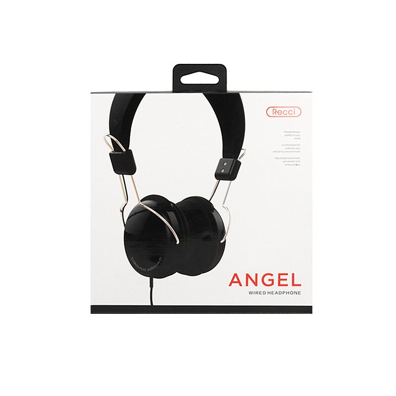 Casti On-Ear Wired Recci Angel REH-B02 - Negru