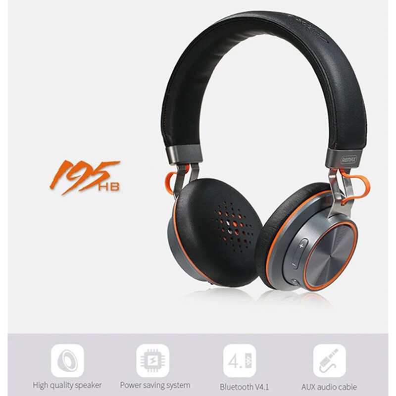 Casti On-Ear Remax Bluetooth Headset Hi-Res Audio Wireless - RB-195HB - White