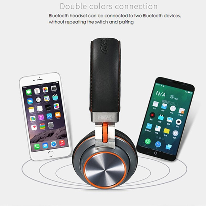 Casti On-Ear Remax Bluetooth Headset Hi-Res Audio Wireless - RB-195HB - Black