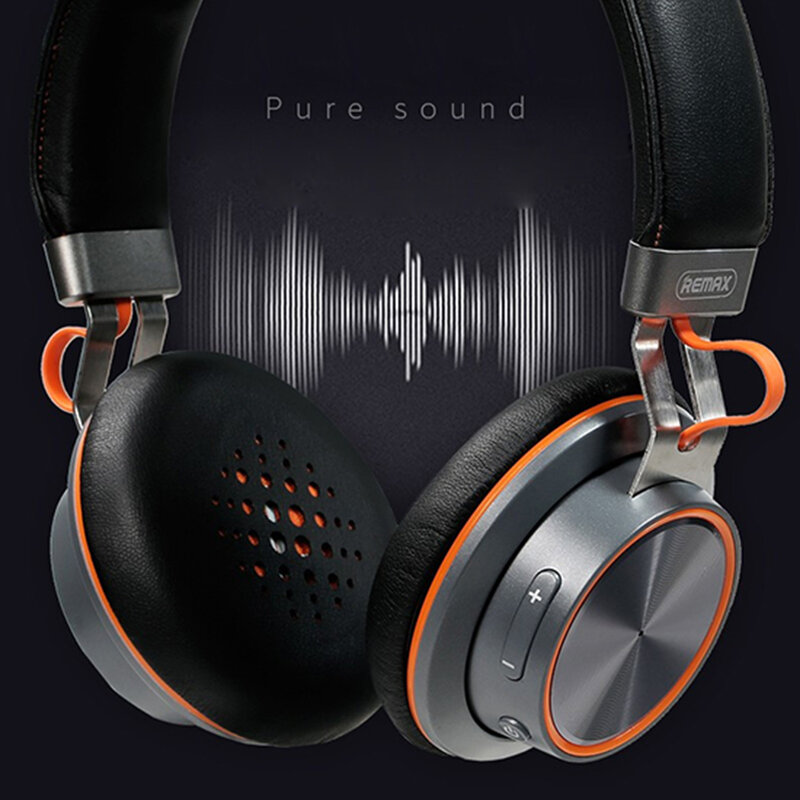 Casti On-Ear Remax Bluetooth Headset Hi-Res Audio Wireless - RB-195HB - Black