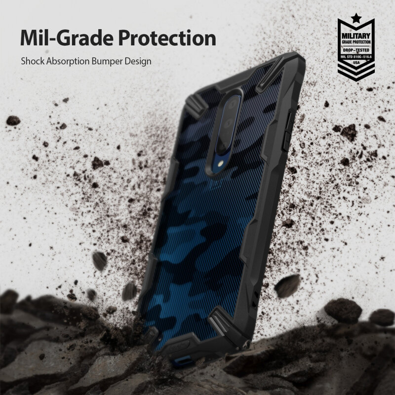 Husa OnePlus 8 Ringke Fusion X Design - Camo Black