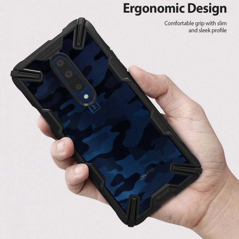 Husa OnePlus 8 Ringke Fusion X Design - Camo Black