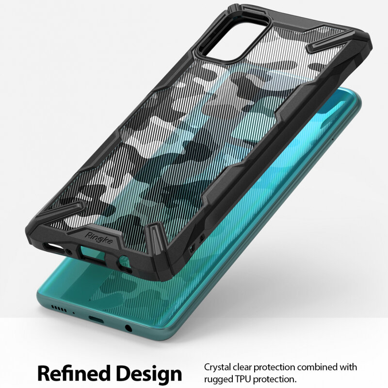 Husa Samsung Galaxy A71 4G Ringke Fusion X Design - Camo Black