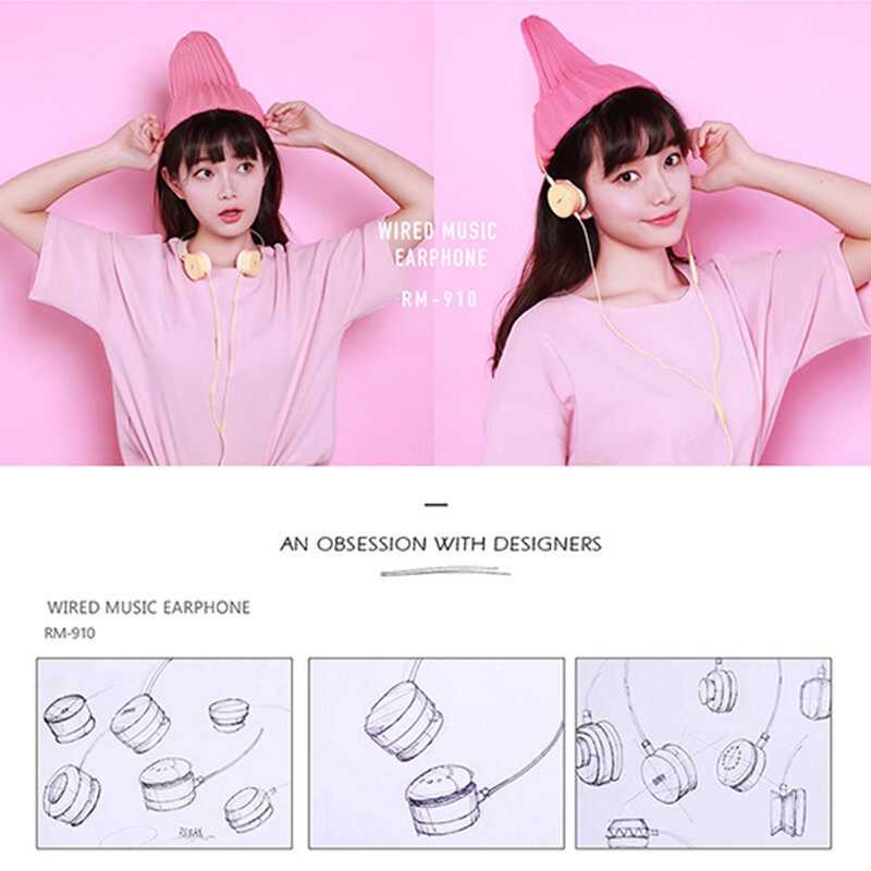 Casti On-Ear Remax Smart High Quality Stereo Sound Cu Microfon 3.5mm - RM-910 - Yellow