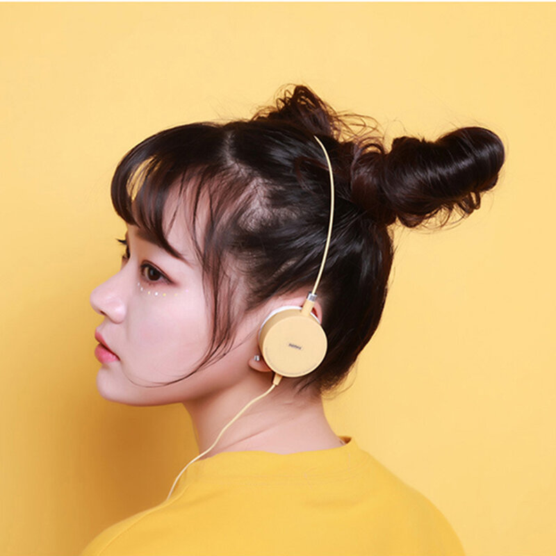 Casti On-Ear Remax Smart High Quality Stereo Sound Cu Microfon 3.5mm - RM-910 - Yellow