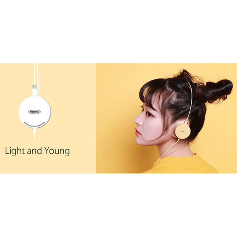 Casti On-Ear Remax Smart High Quality Stereo Sound Cu Microfon 3.5mm - RM-910 - Yellow