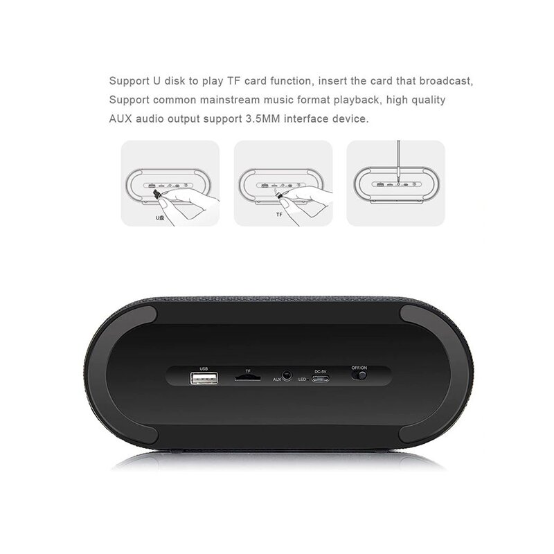 Boxa Portabila Remax Bluetooth Wireless With Alarm Clock/LED - RB-M26 - Black