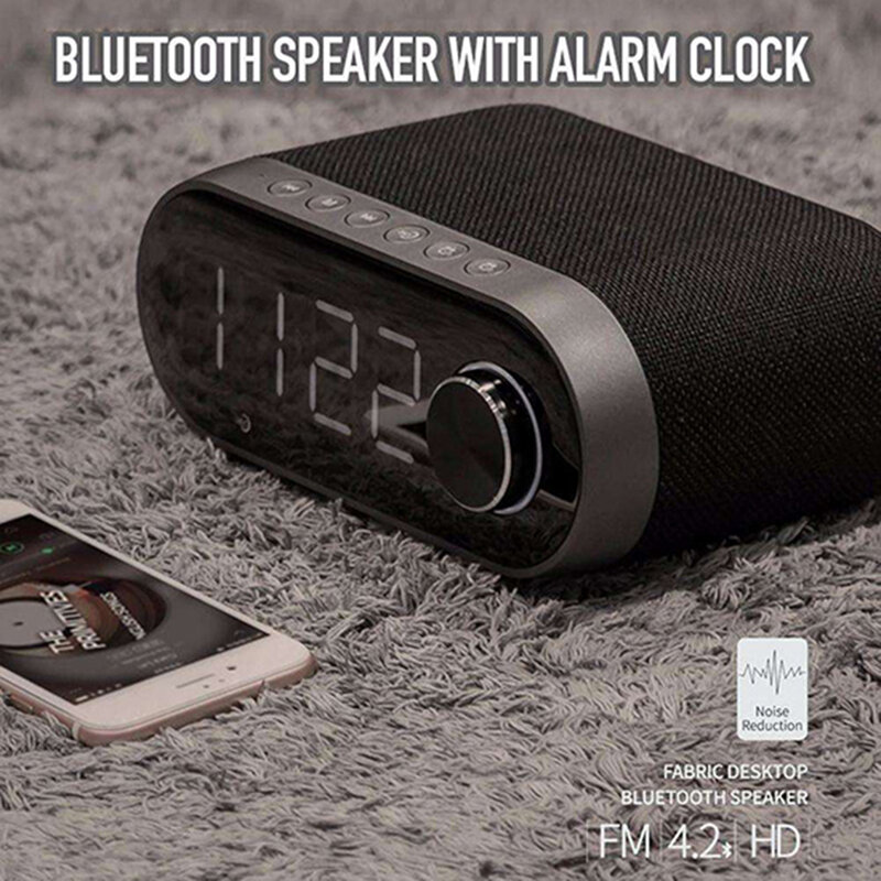 Boxa Portabila Remax Bluetooth Wireless With Alarm Clock/LED - RB-M26 - Black