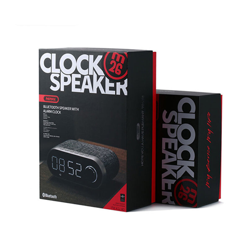 Boxa Portabila Remax Bluetooth Wireless With Alarm Clock/LED - RB-M26 - Black