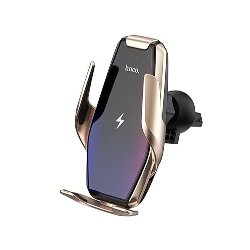 Suport Auto Hoco S14 Automatic Induction Universal Cu Incarcare Wireless 15W - Gold