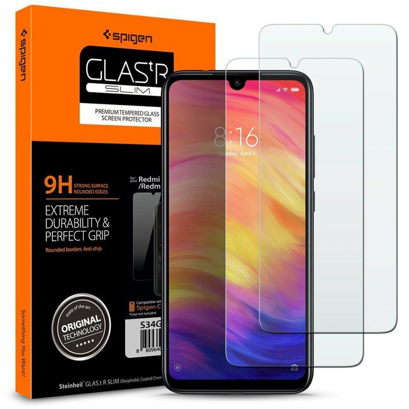 [Pachet 2x] Folie Protectie Xiaomi Redmi Note 8 Sticla Spigen GlassTR - Clear