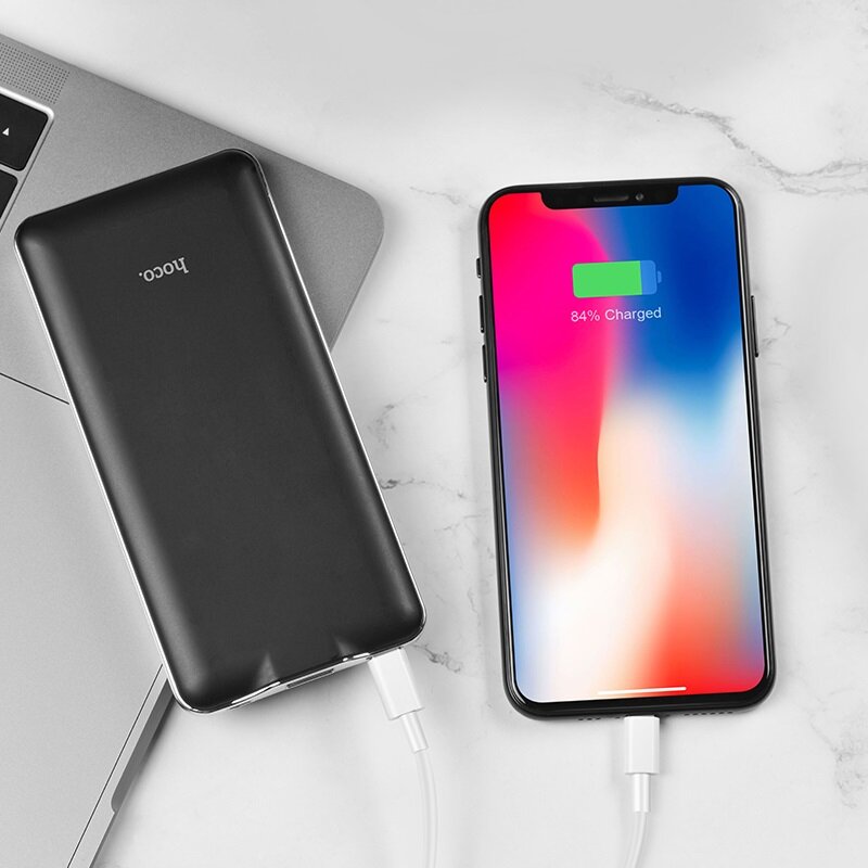 Baterie Externa Hoco J39 Quick Energy 1xUSB + USB Type-C PD 3.0 QC 10000mAh - Black