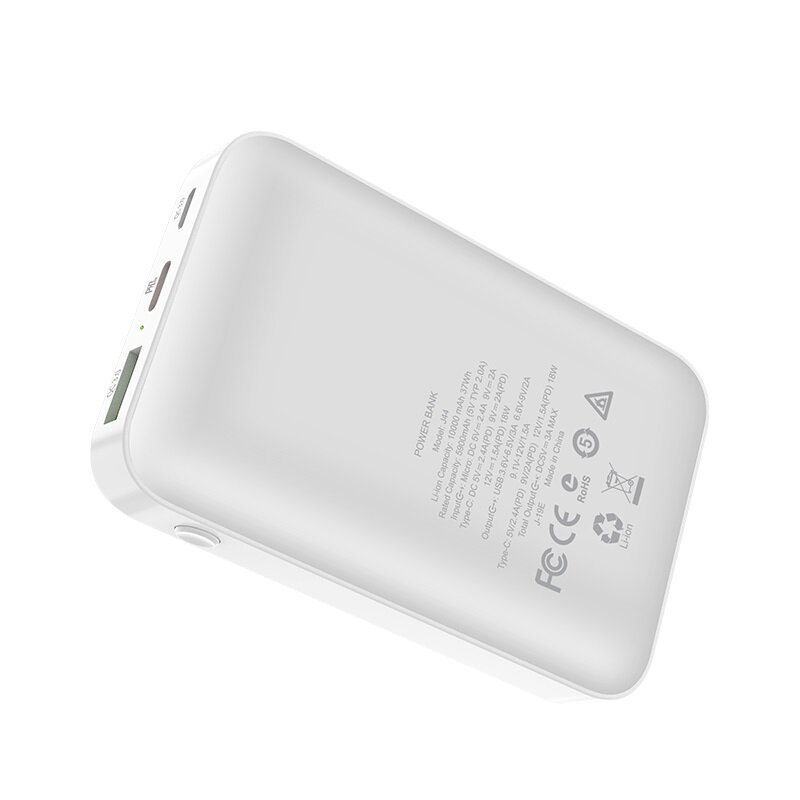 Baterie Externa Hoco J44 Power Bank 1x USB + USB Type-C PD 3.0 QC 10000mAh - White