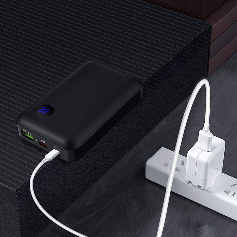 Baterie Externa Hoco J44 Power Bank 1x USB + USB Type-C PD 3.0 QC 10000mAh - Black