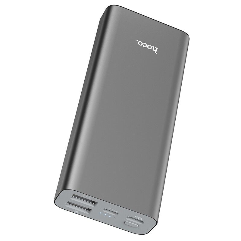 Baterie Externa Hoco J51 Cool Power Bank 2xUSB + USB Type-C PD 3.0 QC 10000mAh - Metal Gray