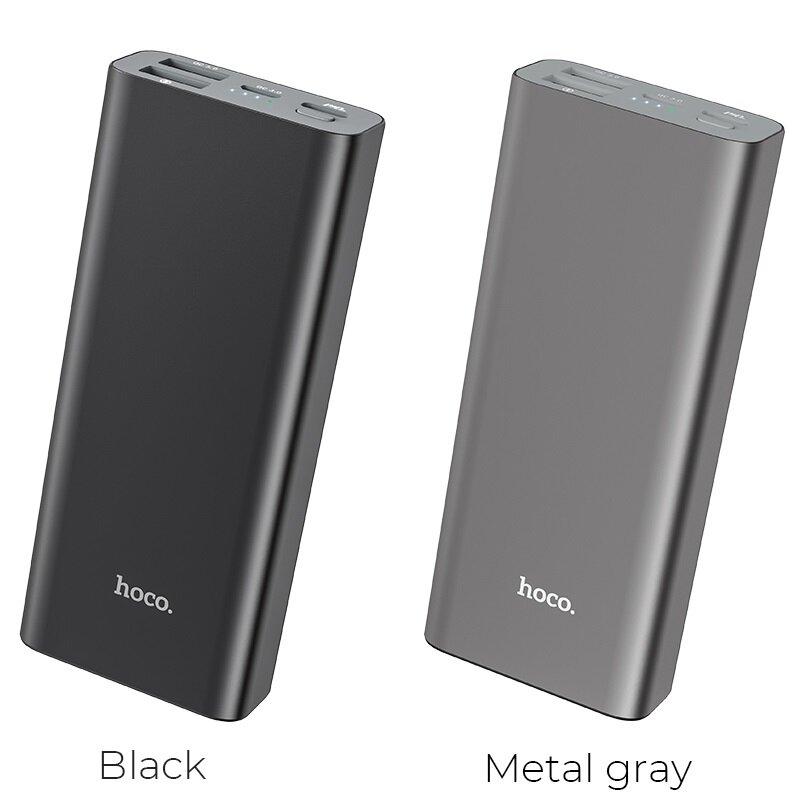 Baterie Externa Hoco J51 Cool Power Bank 2xUSB + USB Type-C PD 3.0 QC 10000mAh - Metal Gray