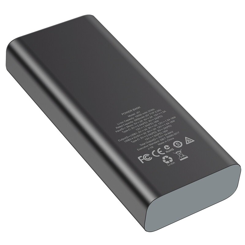 Baterie Externa Hoco J51 Cool Power Bank 2xUSB + USB Type-C PD 3.0 QC 10000mAh - Black