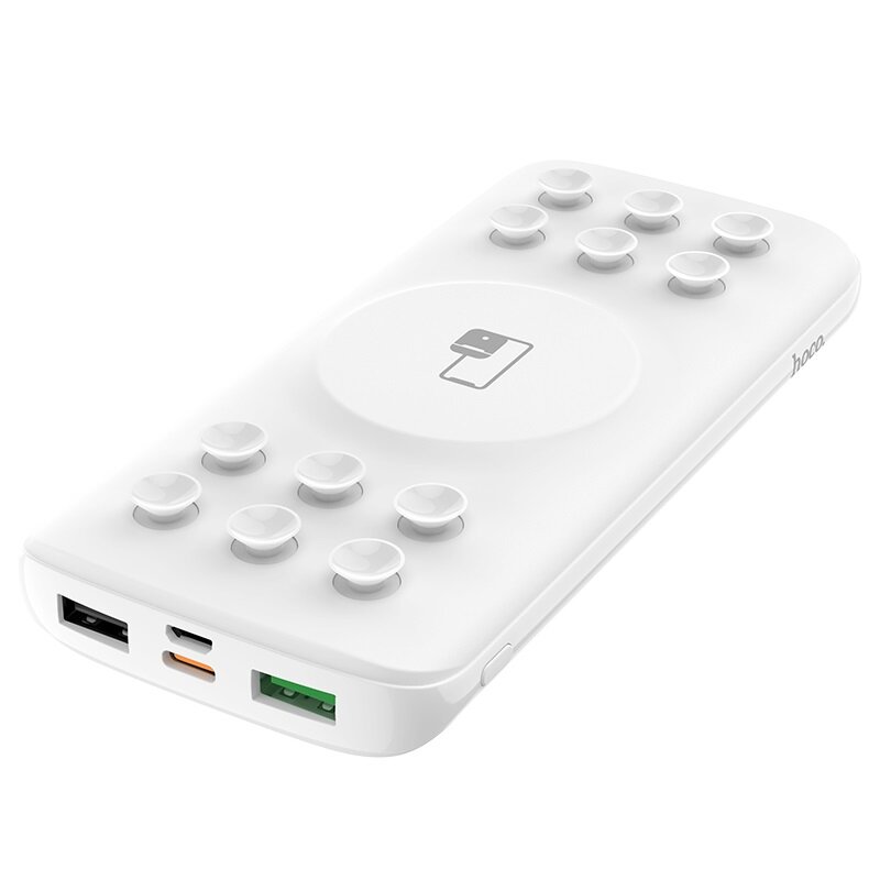Baterie Externa Hoco J56 Sea Power 4-in-1 Wireless 10W/7.5W/5W USB/Type-C LED Indicator 10000mAh - White
